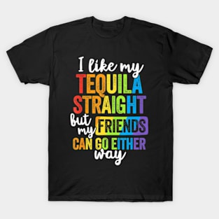 LGBT Ally   Straight Friends Go Either Way T-Shirt